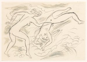 Deux femmes nues nageant - Leo Gestel