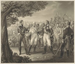 Première rencontre des monarques alliés avec leurs ministres à Prague, 18 août 1813