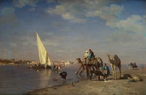 Scène au bord du Nil