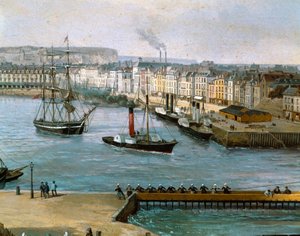 Vue du port de Dieppe