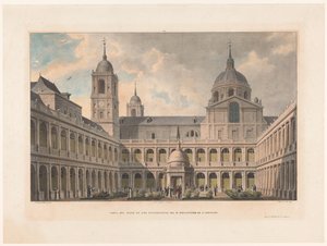 Vue de la Patio de los Evangelistas du Monasterio de San Lorenzo de El Escorial