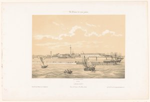 Zicht op de haveningang van Lorient - Leon Auguste Asselineau