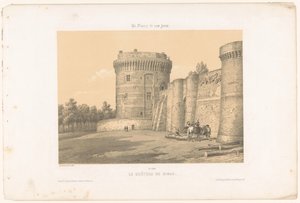 Vue sur une des tours du château de Dinan