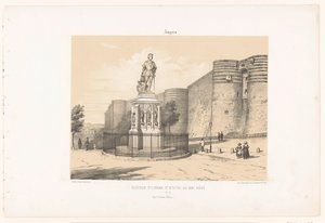 Vue sur la statue de René I d