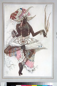 Ballets russes - Costume dessiné par Leon Bakst pour le ballet "Le dieu Bleu" de Michel Fokine - Leon Bakst