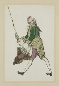 Costume pour Rinaldo dans le ballet Les Femmes de bonne humeur de Scarlatti, 1917 - Leon Bakst
