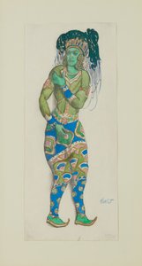 Costume pour le ballet Le Dieu Bleu par R. Hahn, 1910