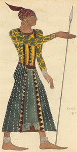 Conception de costume pour le ballet Cléopâtre par A. Arensky, 1912