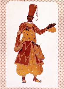 Costume du grand eunuque dessiné par Lev Samoilovich Rosenberg dit Léon Bakst (1866-1924) pour le ballet « Shéhérazade » composé par Nikolaï Andreïevitch Rimski-Korsakov