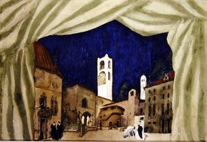 Conception pour la Marquise chassant - Leon Bakst