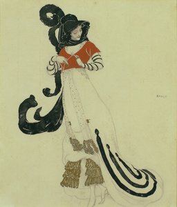 Dessin de costume de fantaisie, vers 1914