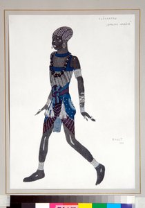 "Jeune garçon arabe" Costume dessiné par Leon Bakst pour le ballet "Cléopâtre" des Ballets russes