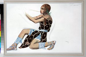 Narcisse - Costume dessiné par Léon Bakst pour le ballet "Narcisse" de Nicolas Tcherepnine - Leon Bakst