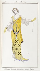 Vêtements parisiens : Dione-dessin par Bakst exécuté par Paquin, 1913 - Leon Bakst