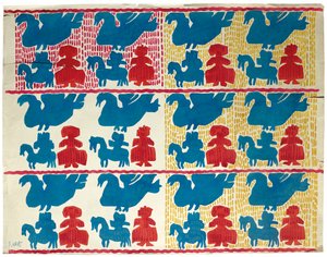 Motif textile, début du 20e siècle - Leon Bakst