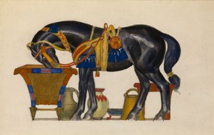 Cheval abreuvant - Leon Bakst