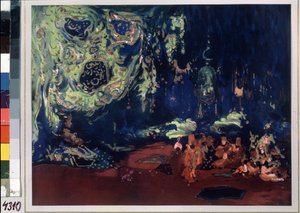 Décor pour le ballet "Shéhérazade" dirigé par Nicolas Rimski-Korsakov