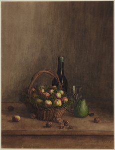 Nature morte avec panier de pommes - Léon Bonvin