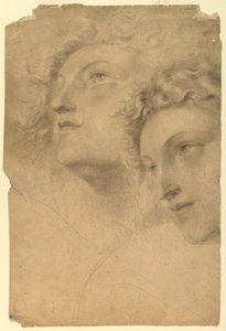 Dessin, deux têtes de femme, 1886-92