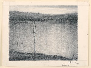 Vue à Travers une Rivière - Leon Dabo