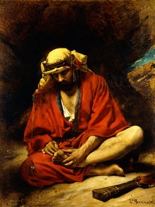 Un Arabe arrachant une Épine de son Pied