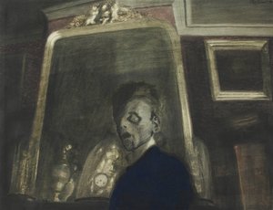 Autoportrait devant le miroir