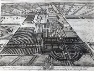 Badminton House dans le comté de Gloucester, gravé par Johannes Kip