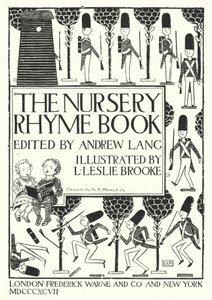 Illustration de page de titre pour Le Livre des Comptines édité par Andrew Lang - Leonard Leslie Brooke