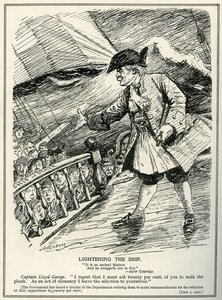 Les départements gouvernementaux sont instruits par Lloyd George de réduire les dépenses de vingt pour cent, 1921 - Leonard Raven Hill
