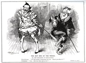 Lloyd George, en tant que président du Board of Trade, protégeant l