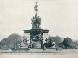 Fontaine à Curraghmore, le siège du très honorable marquis de Waterford, c1915