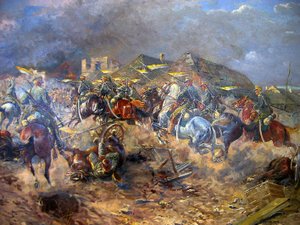 Attaque des uhlans polonais sur les bolcheviks près de Sloutsk 1919, 1920