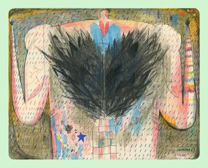Personnage fantaisiste à plumes - Leonardo Flores