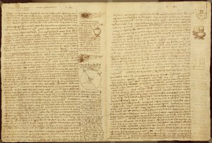 Une page du Codex Leicester, 1508-12 - Leonardo da Vinci