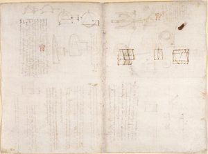 Arundel 263, f.130v, f.133 Page blanche avec diagrammes, du 