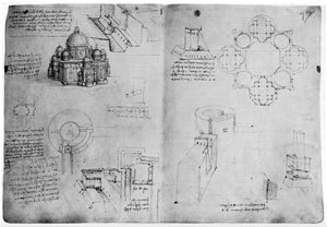 Conceptions pour un bâtiment centralisé, fin XVe ou début XVIe siècle 1954