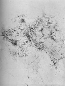 Cinq têtes grotesques, c1480 1945