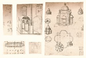 Cinq dessins architecturaux, c1472-c1519 1883