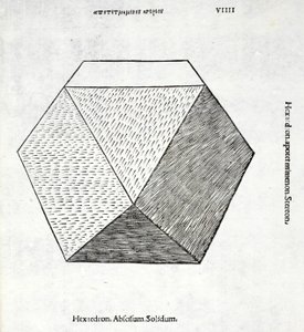 Hexaèdre tronqué solide, illustration de 