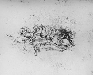 Cavaliers avec Étendards Avançant de la Gauche, vers 1480, 1945
