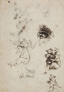 Léonard de Vinci, objet 1857.0110.1 - verso (British Museum)