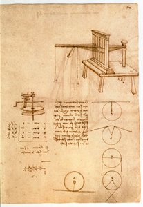 Ms 8937 fol.68r Étude pour une machine textile, 