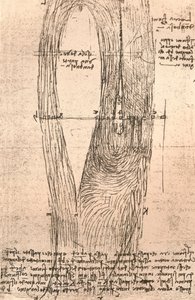 Carte esquisse de la Loire à Amboise, France, vers 1472-1519 - Leonardo da Vinci