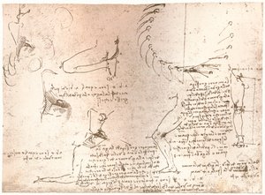 Croquis illustrant la théorie des proportions de la figure humaine, vers 1472-1519, 1883