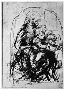 Études pour une Madonna Del Gatto, 15ème siècle 1930