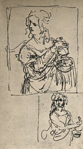 Études pour une Sainte Marie-Madeleine, vers 1480-1482, 1945 - Leonardo da Vinci