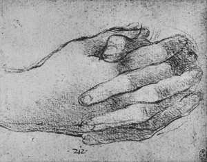 Étude de mains jointes, vers 1480