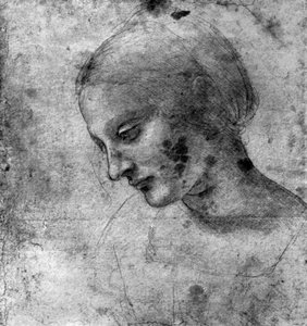 Étude de la tête de la Madone - Leonardo da Vinci