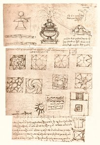 Trois dessins architecturaux, vers 1472-1519, 1883 - Leonardo da Vinci
