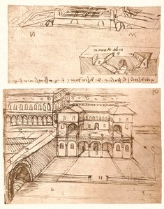 Deux dessins de plans pour des villes